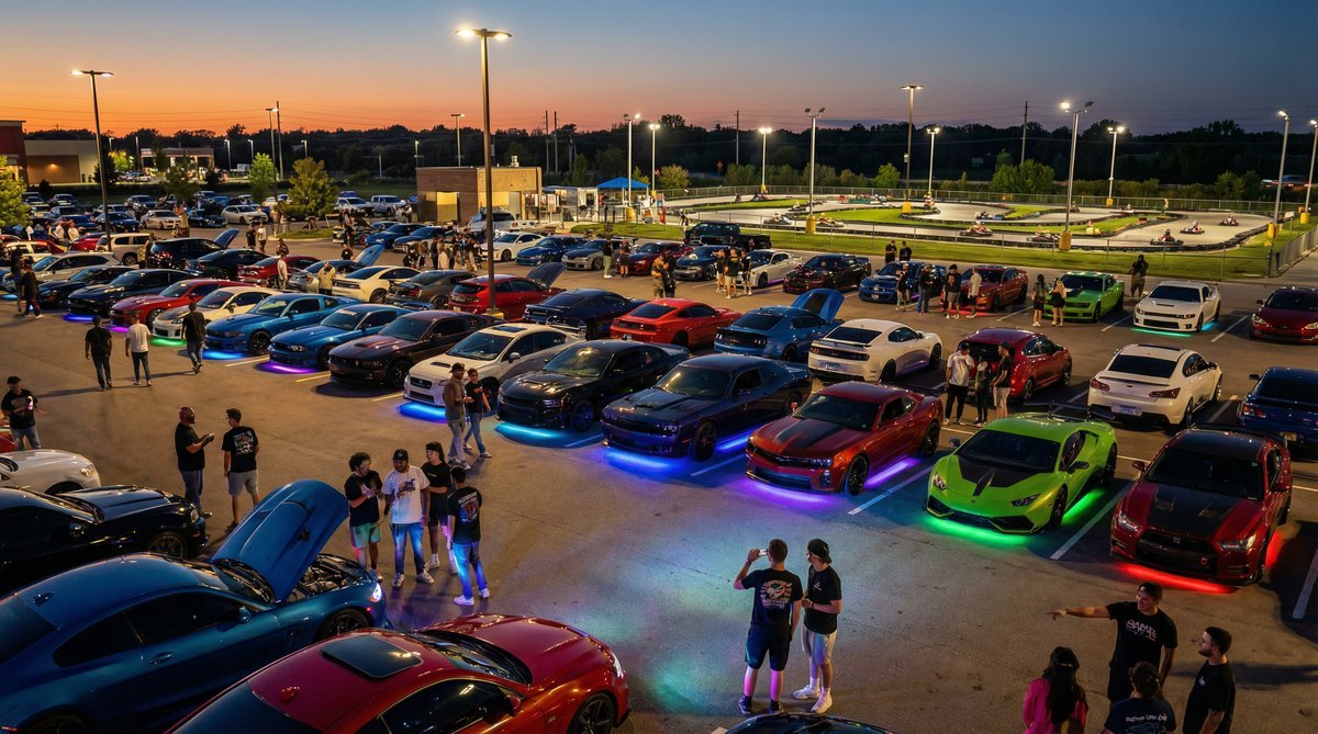 抖音风汽车聚会视频